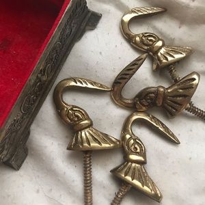 Vintage Elaborate Gold Metal Hooks